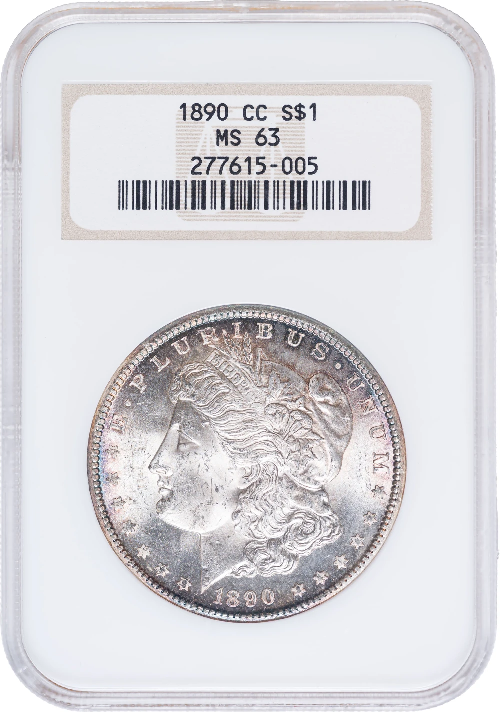 NGC MS-63 1890-CC Morgan Dollar