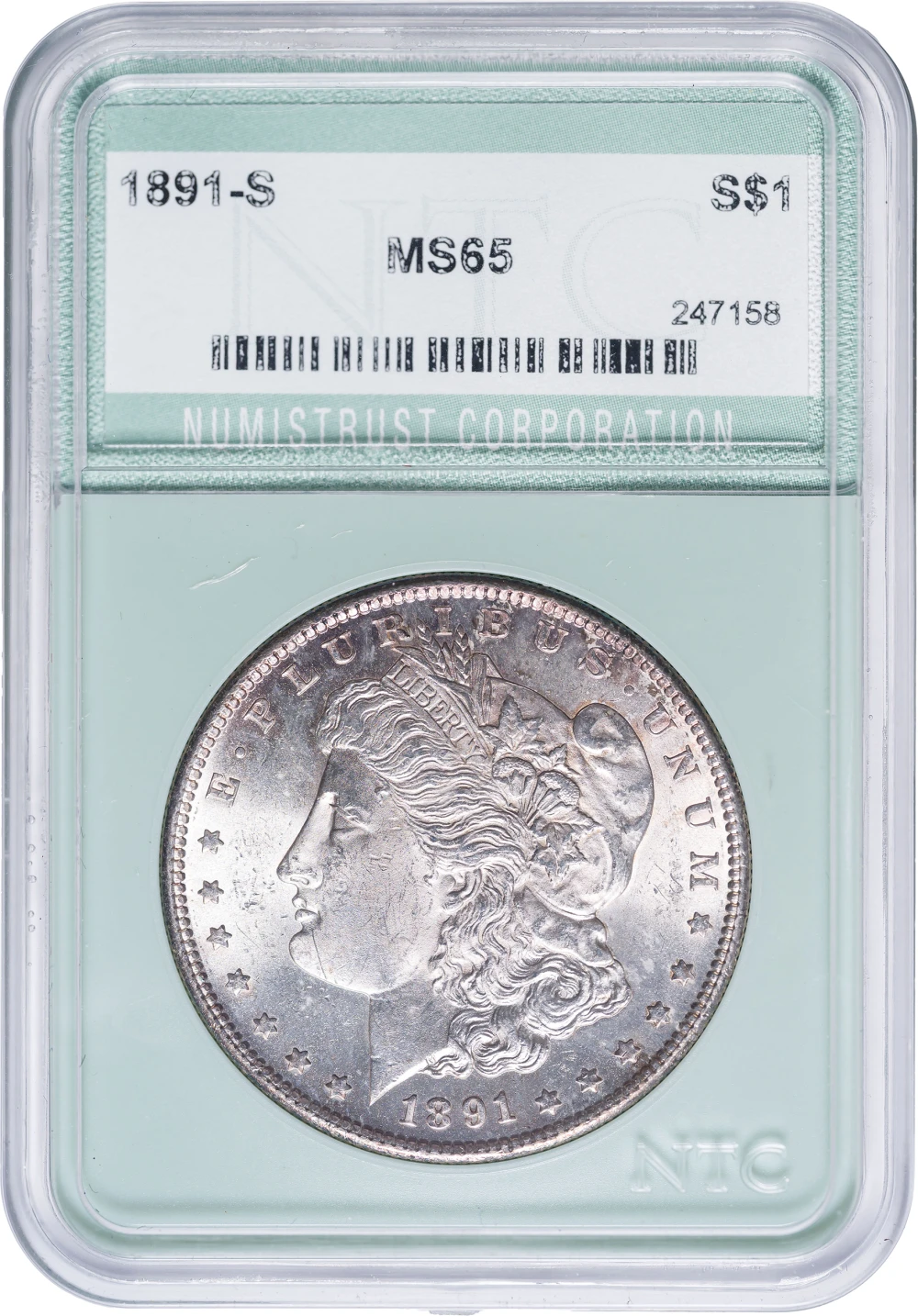 NTC MS-65 1891-S Morgan Dollar