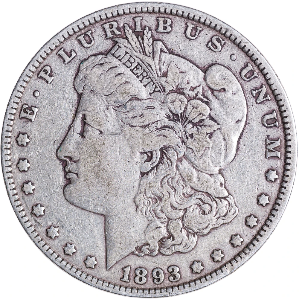 VF-20 1893 Morgan Dollar
