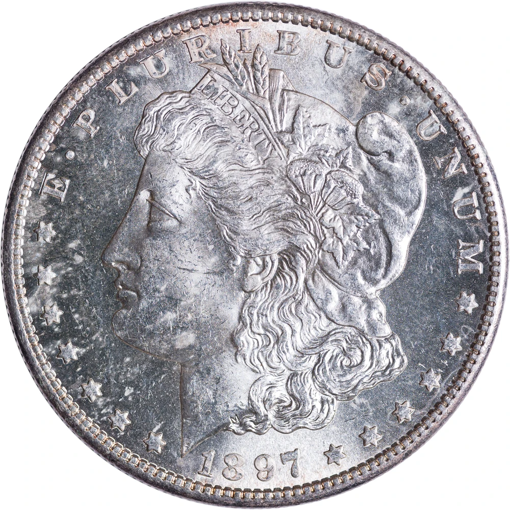 MS-60+ 1897-S Morgan Dollar