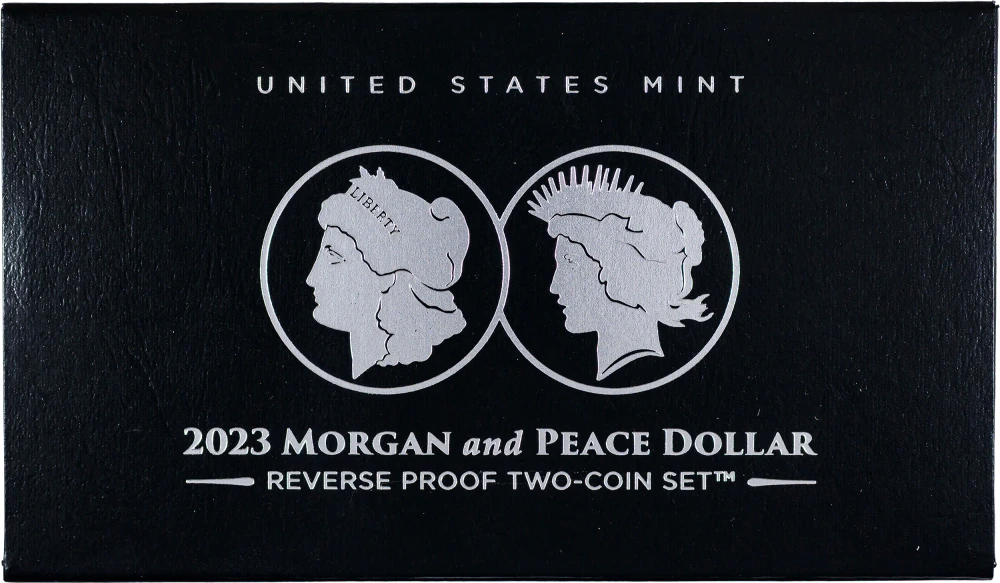 Gem 2023 Reverse Proof Morgan and Peace Dollar Set