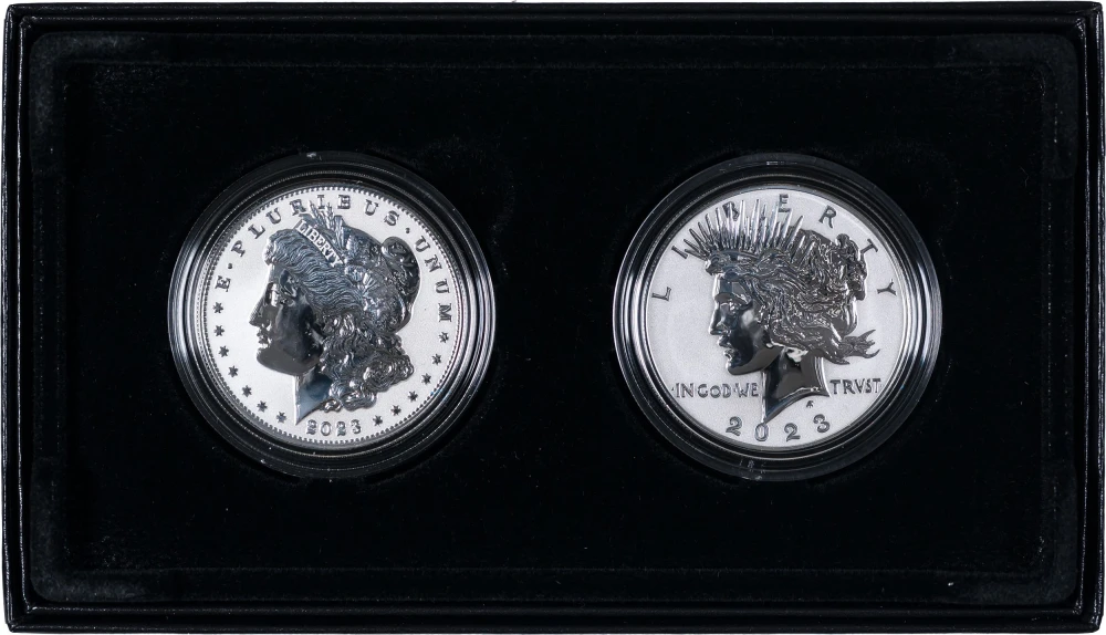 2023-S Morgan and Peace Dollar Reverse Proof Duo