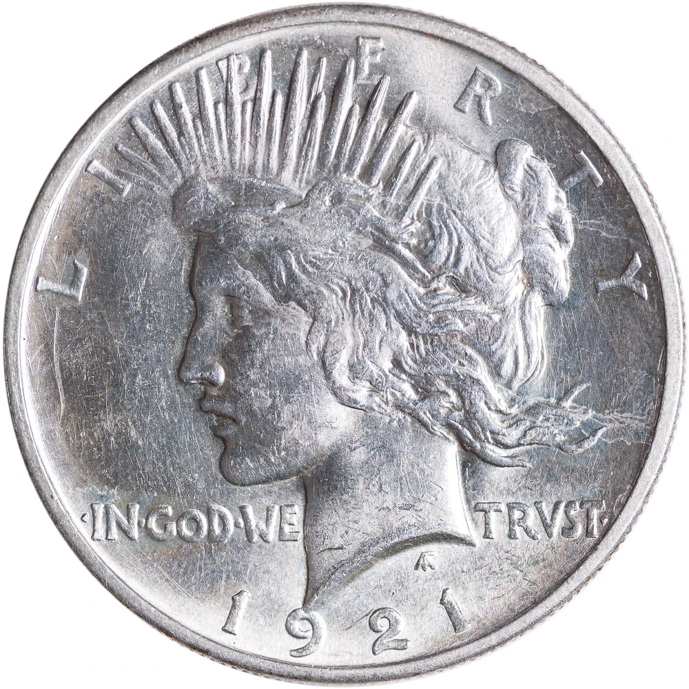 MS-60 or Finer 1921 Peace Dollar
