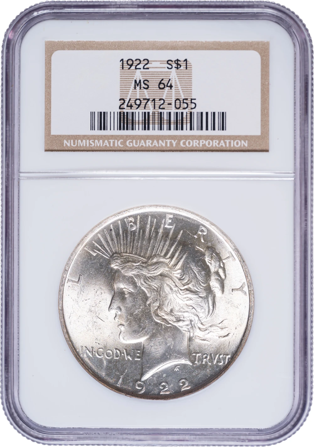 NGC MS-64 1922 Peace Dollar