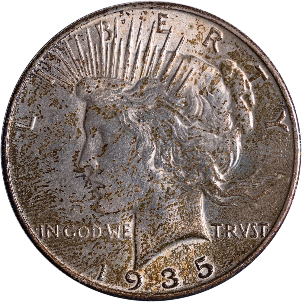 Choice MS-63 Toned 1935 Peace Dollar