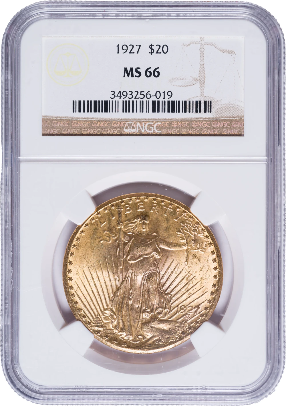 NGC MS-66 1927 Gold $20