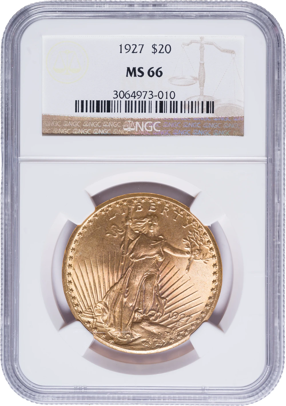 NGC MS-66 1927 Gold $20