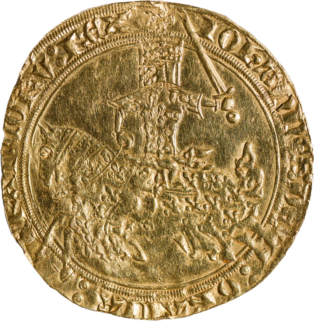 Belgium. Brabant. 1300's AU Franc a Cheval Gold.