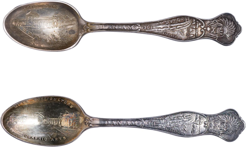 Pair of 1901 Pan-American Expo Spoons