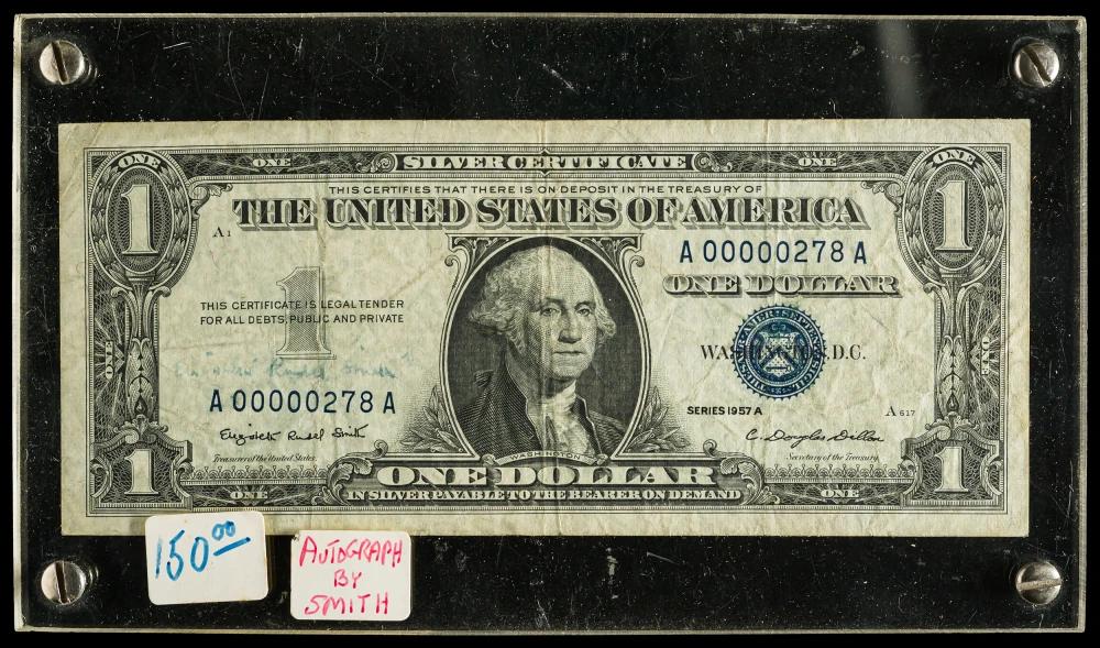 VF Courtesy Signed Low Number 1957-A $1