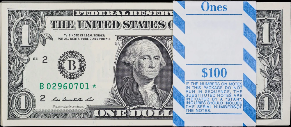 Original 100 Note Pack Of 2013 $1 Star Notes