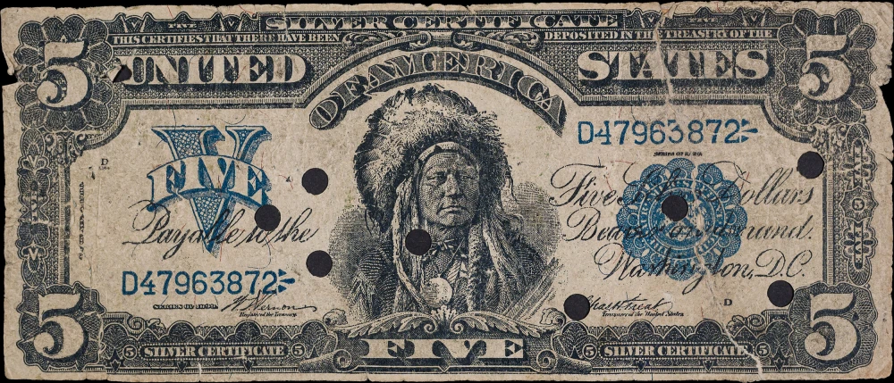 Earlier Counterfeit 1899 $5 Chief Note