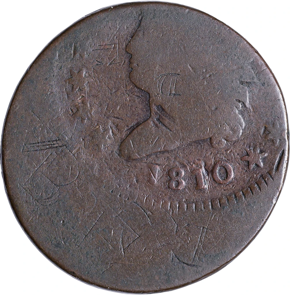 Good-4 Off-Center 1810 Large Cent