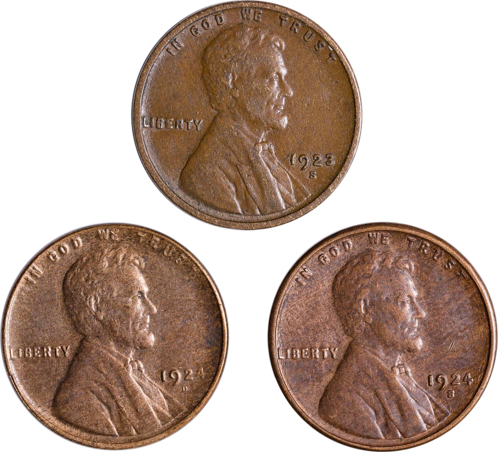 Branch Mint Early Lincoln Cent Trio