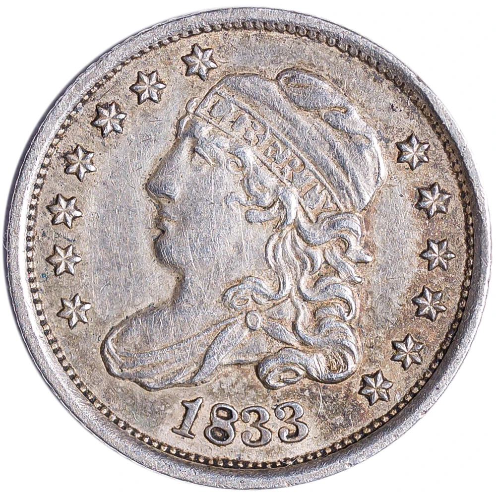 AU-50 1833 Bust Half Dime