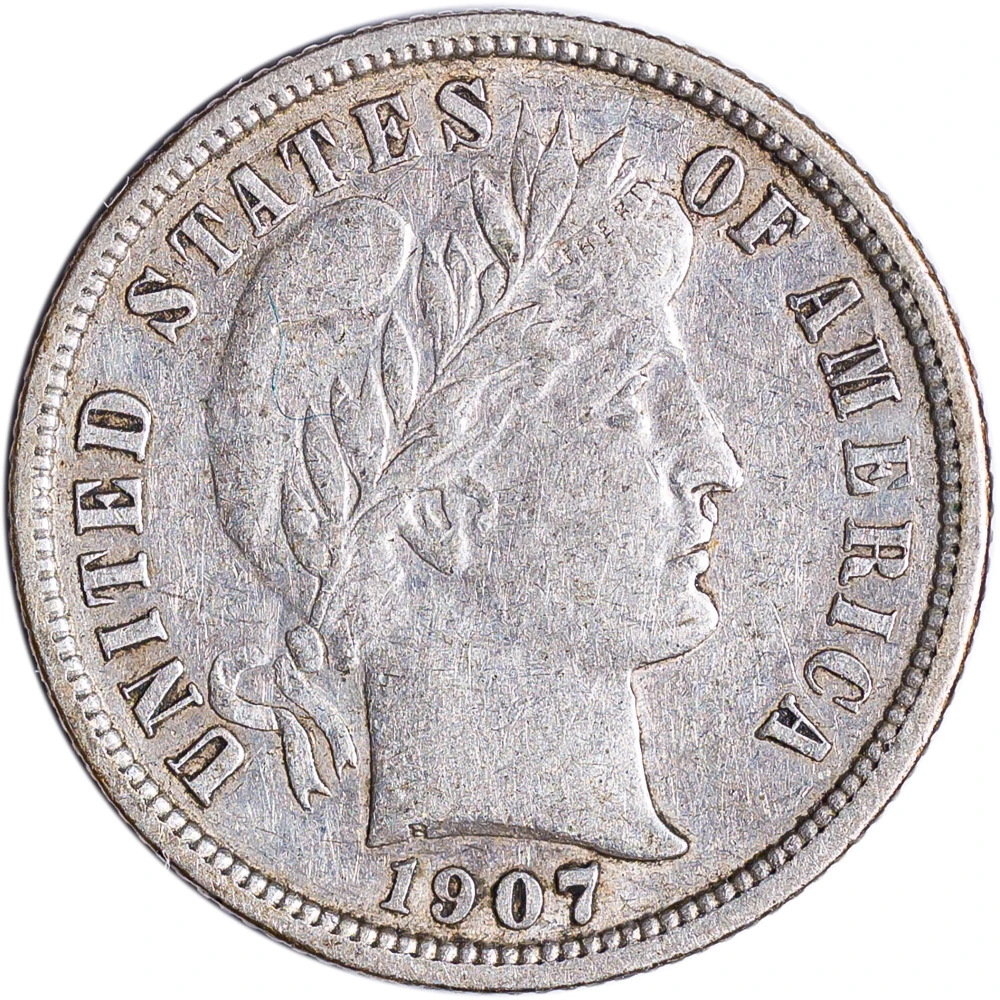 EF-40 or Finer 1907-S Barber Dime