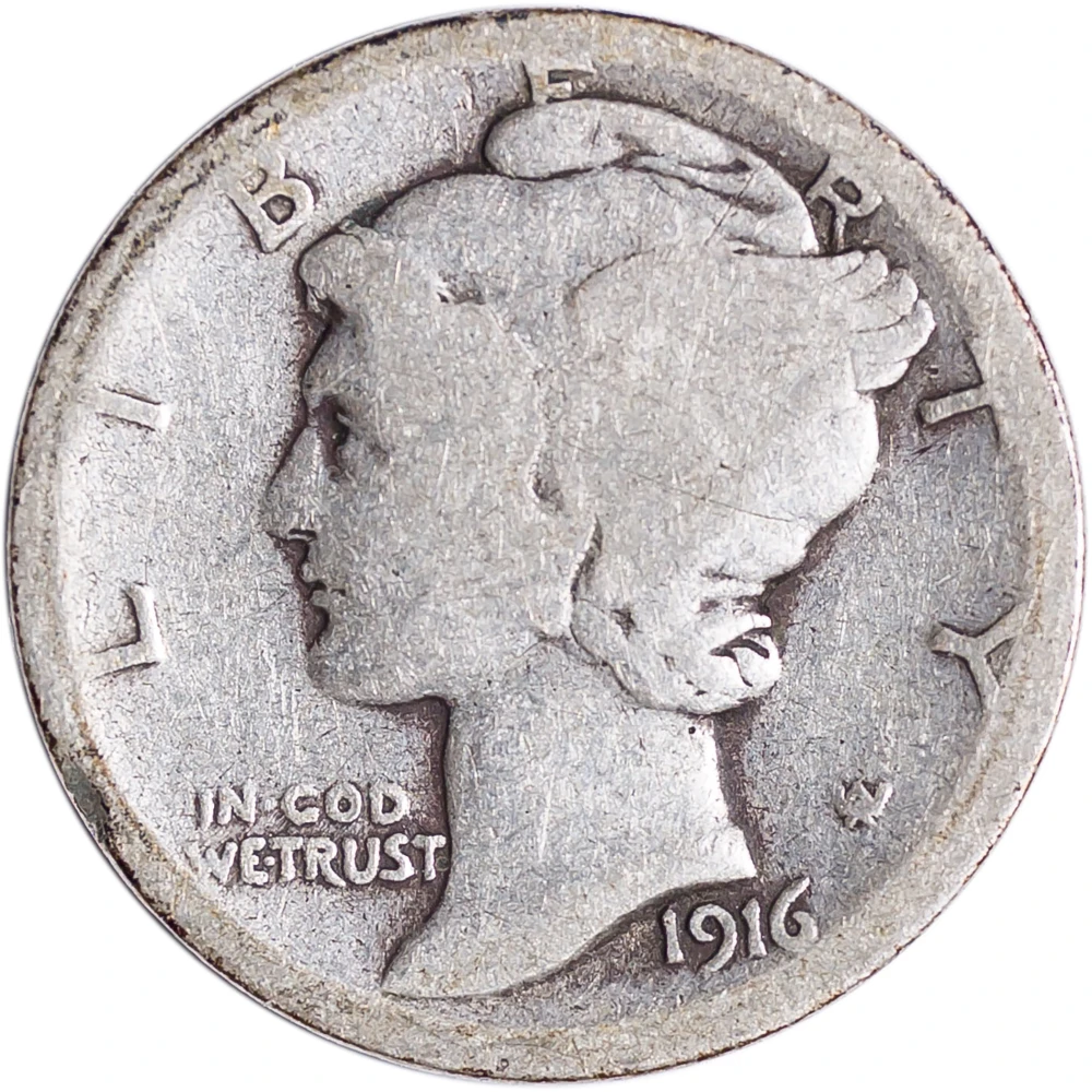 Good-4 1916-D Mercury Dime