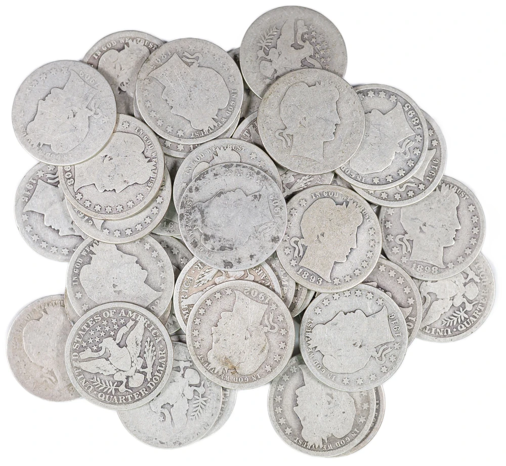 Roll Of Circulated Barber Quarters
