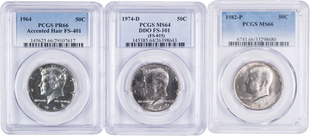 3 Better PCGS Kennedy Half Dollars