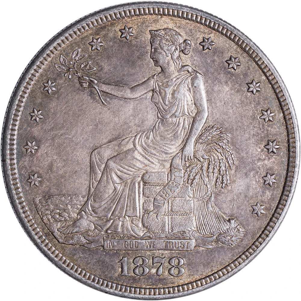 AU-58 1878-S Trade Dollar