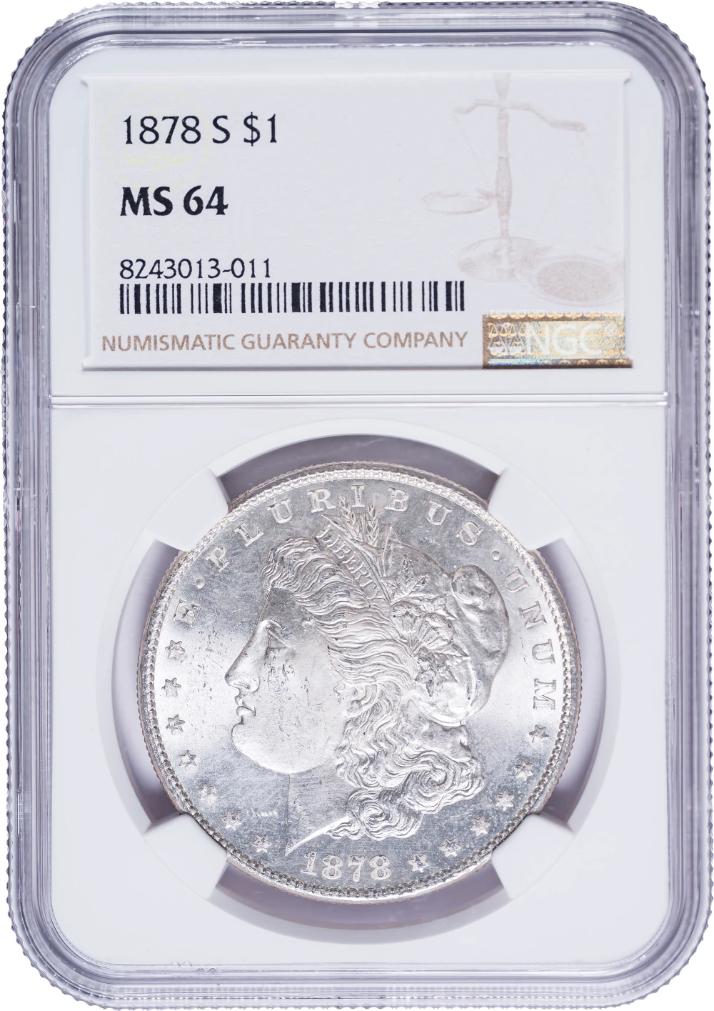 NGC MS-64 1878-S Morgan Dollar