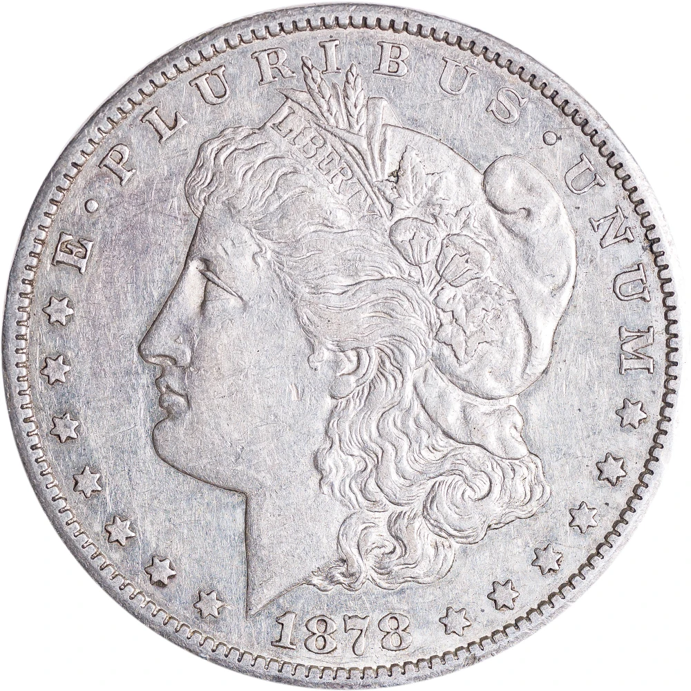 AU-50 1878-CC Morgan Dollar