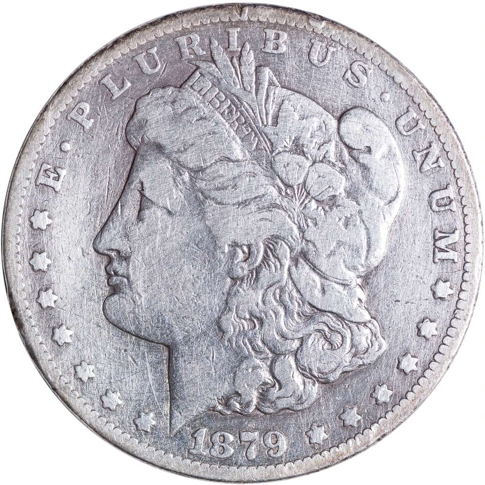 F-12 Details 1879-CC Morgan Dollar