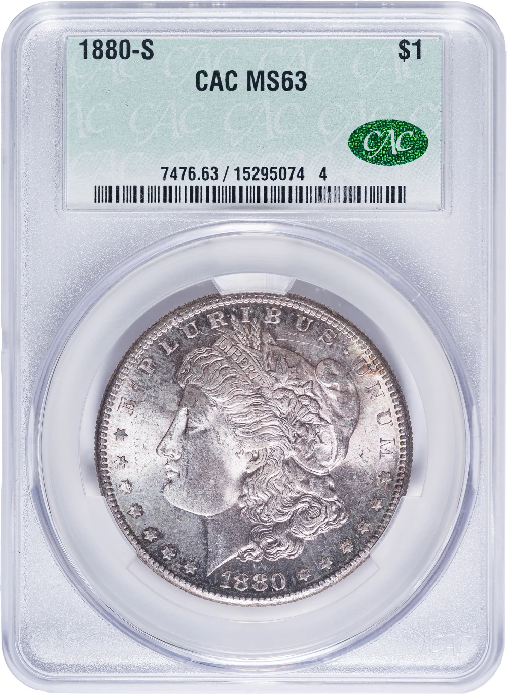 CACG MS-63 1880-S Morgan Dollar