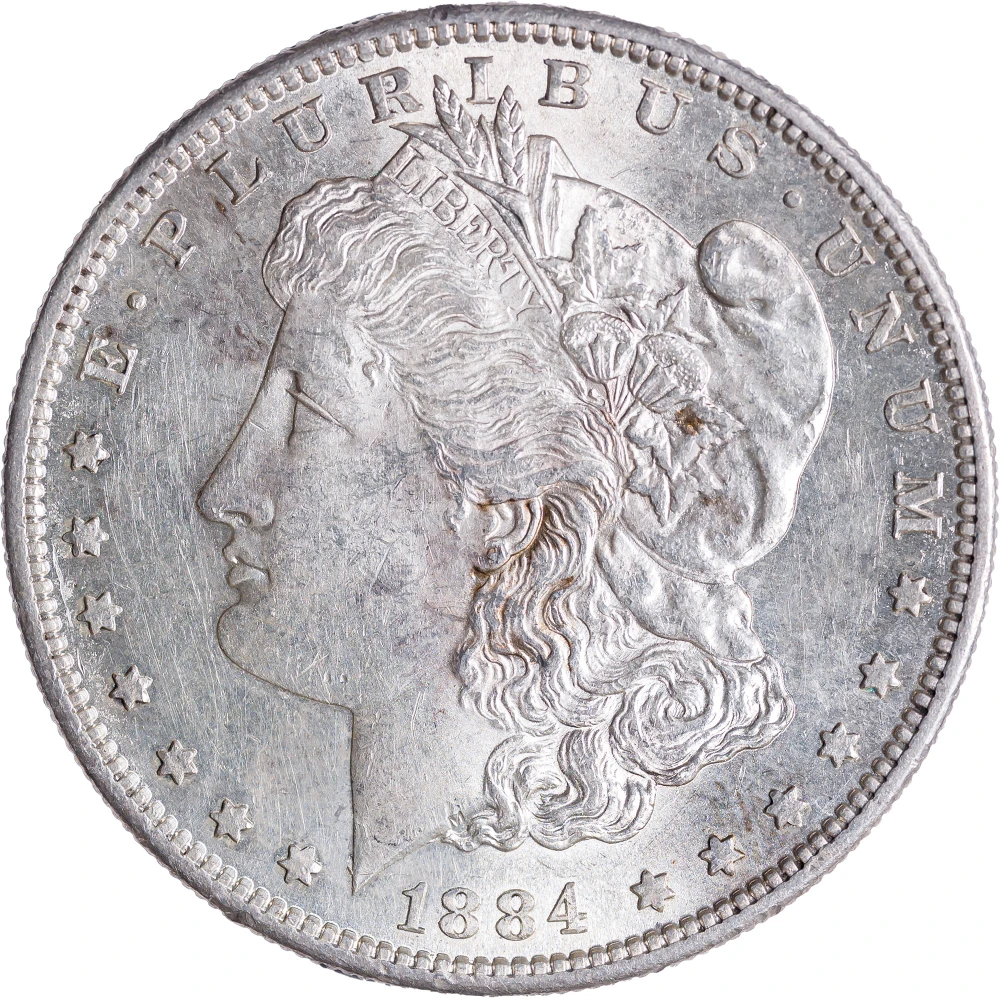 UNC Details 1884-S Morgan Dollar