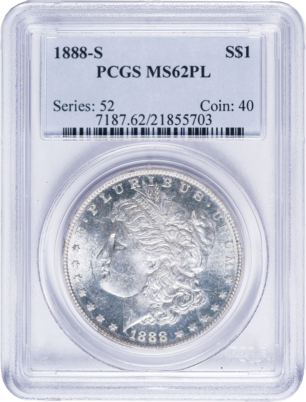 PCGS MS-62 PL 1888-S Morgan Dollar