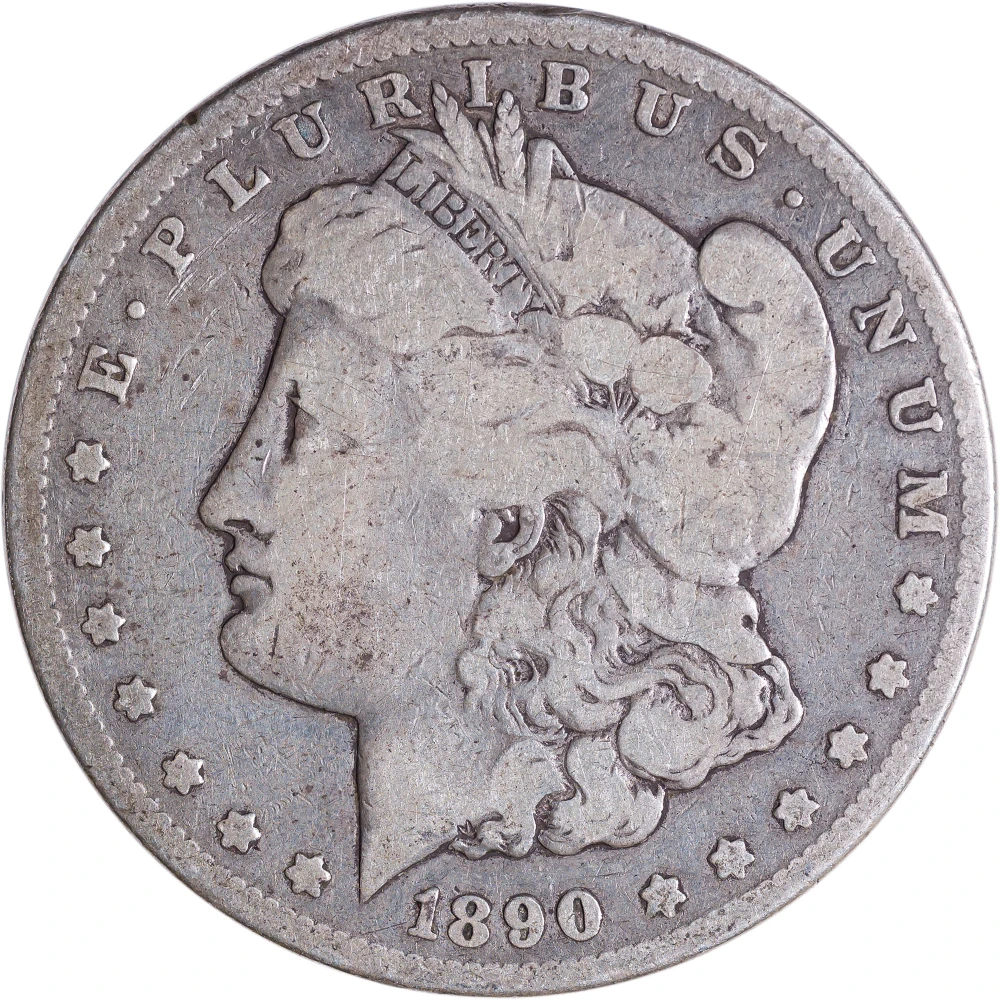 F-12 1890-CC Morgan Dollar