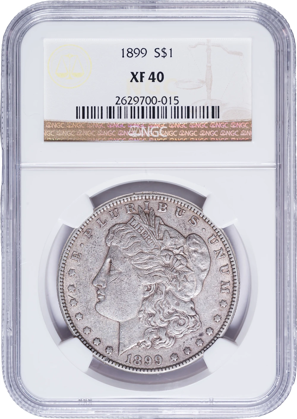 NGC EF-40 1899 Morgan Dollar