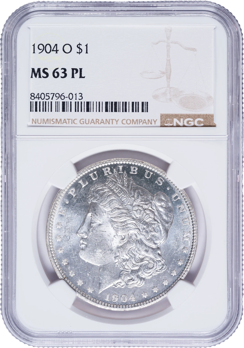 NGC MS-63 PL 1904-O Morgan Dollar