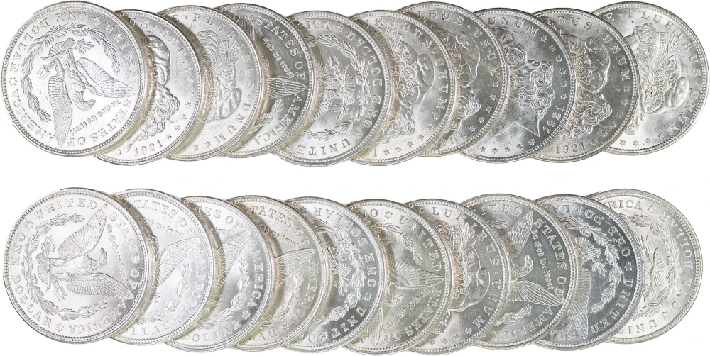 BU Roll Of 1921 Morgan Dollar