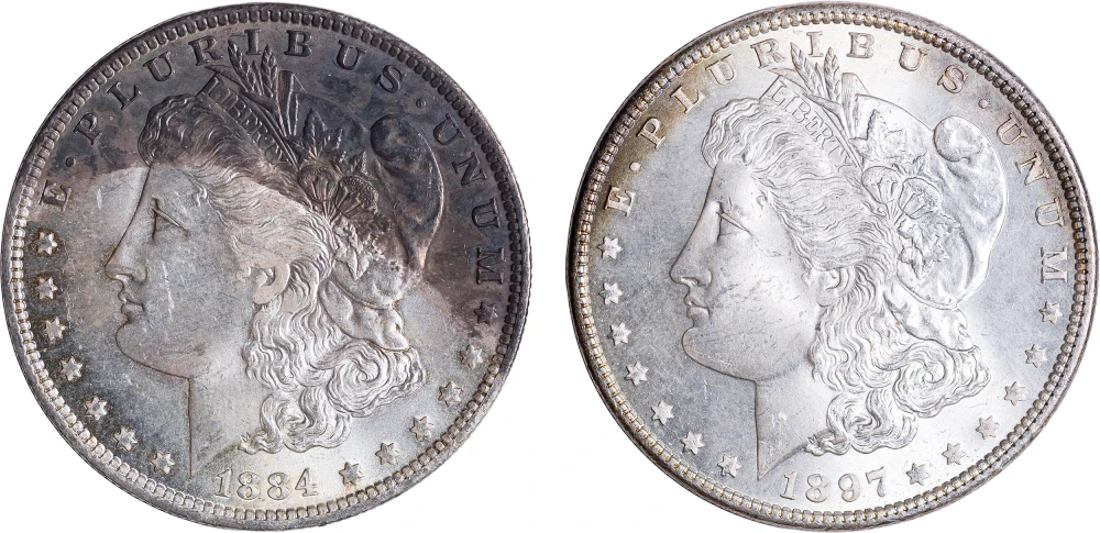 Pair of Mint State Morgan Dollars