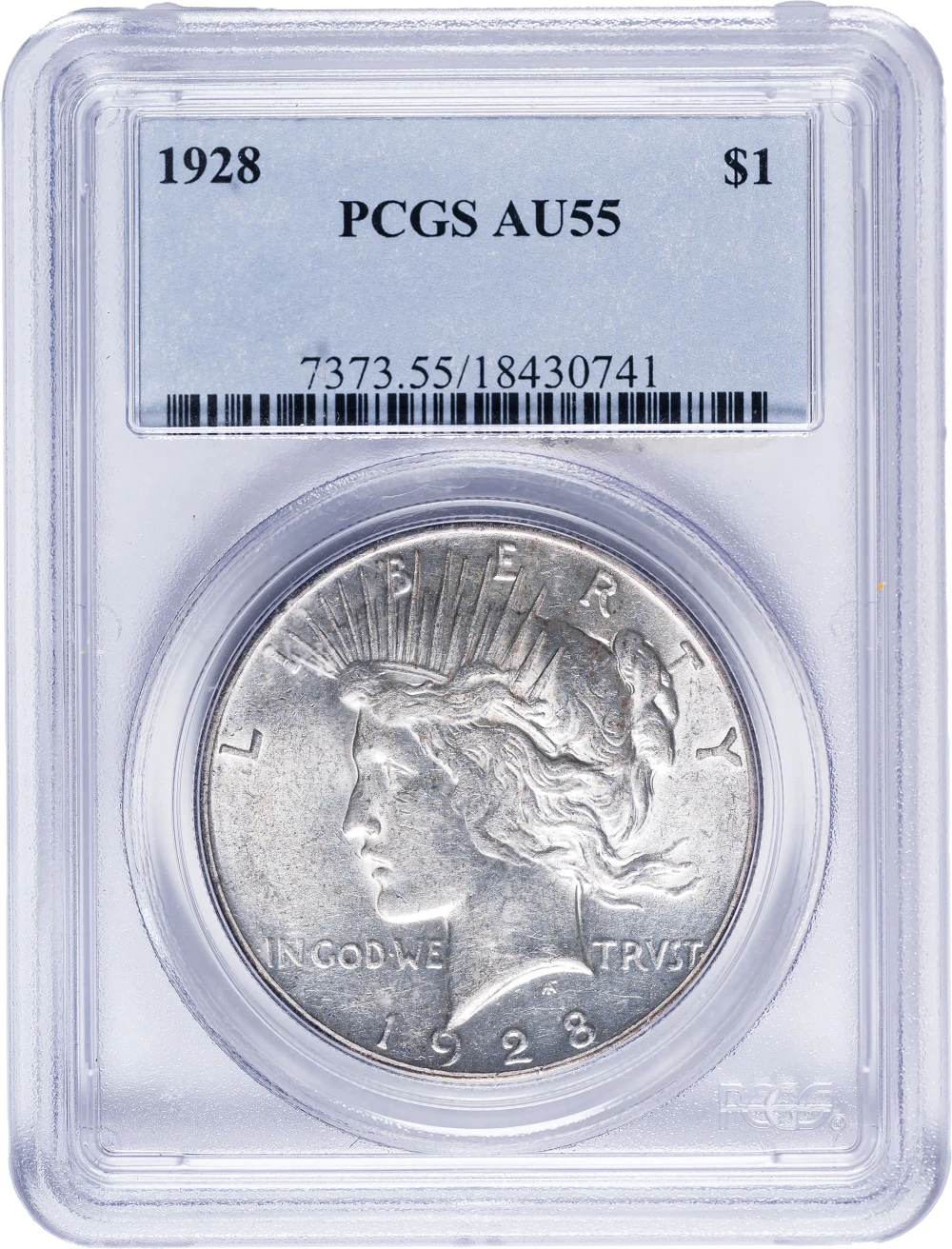 PCGS AU-55 1928 Peace Dollar