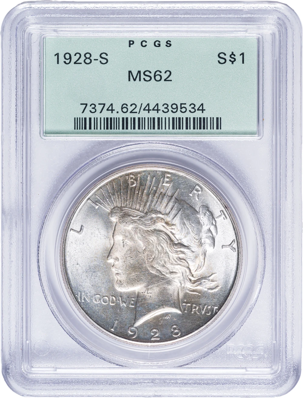 PCGS MS-62 1928-S Peace Dollar