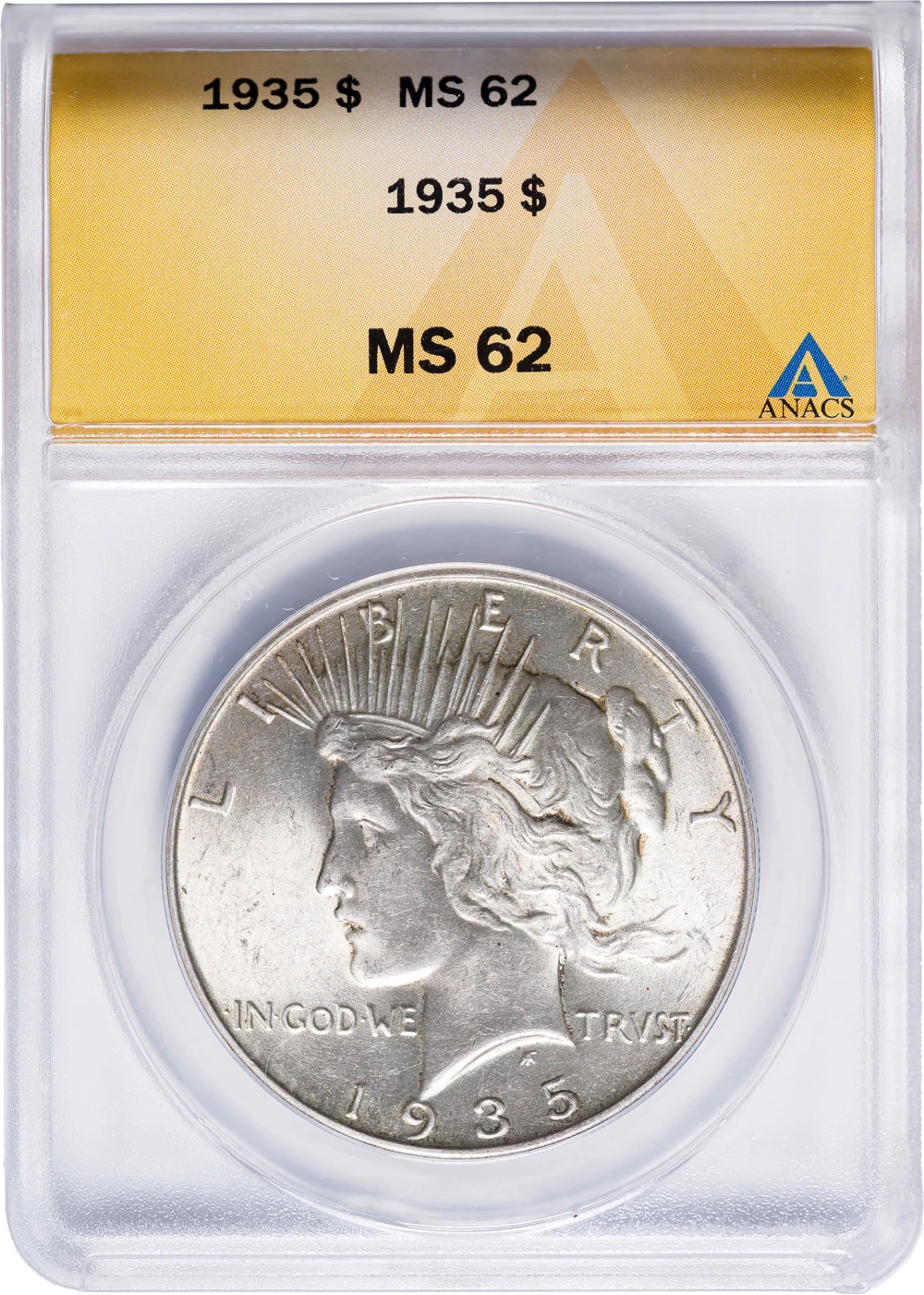 ANACS MS-62 1935 Peace Dollar