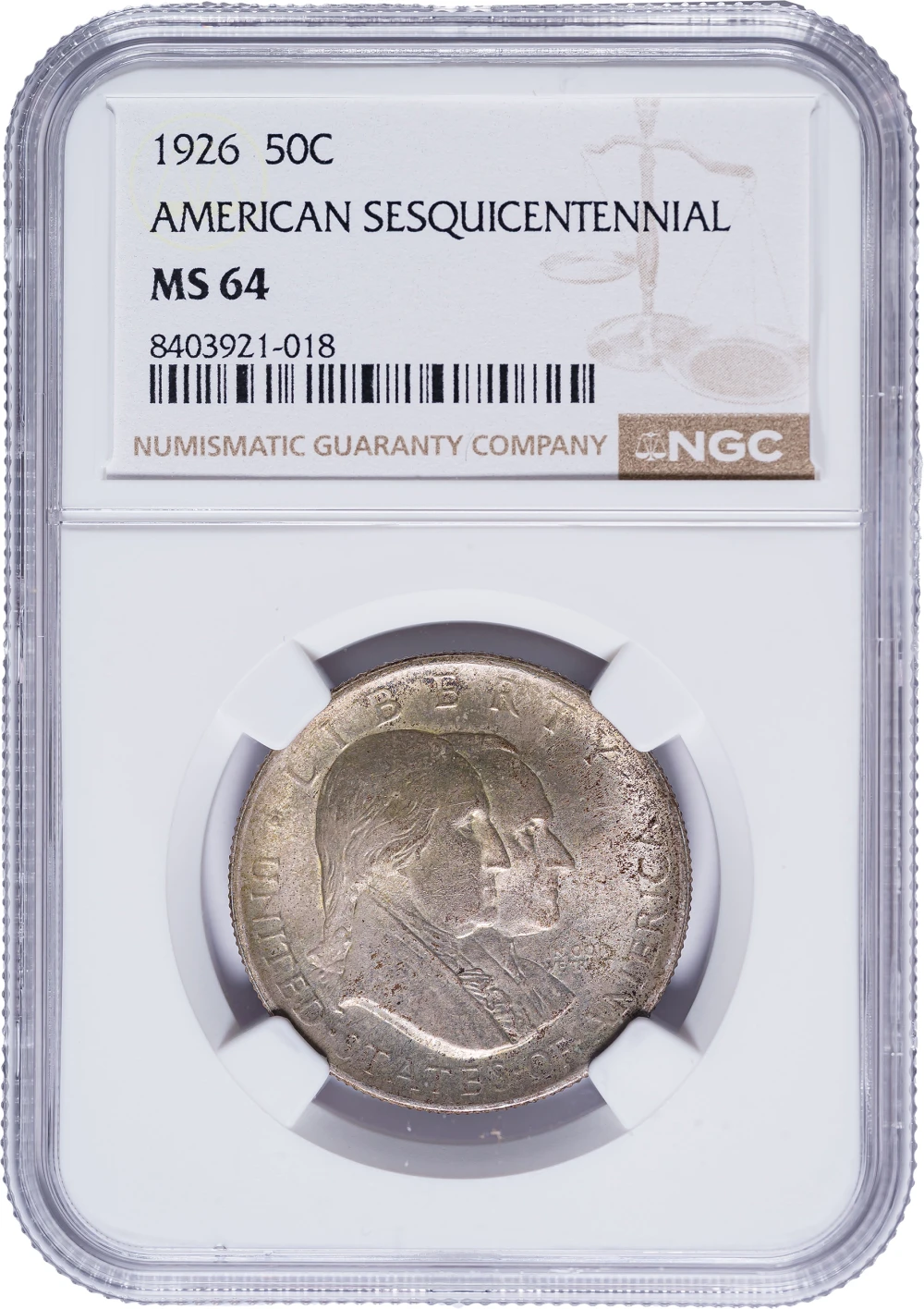 NGC MS-64 1926 Sesquicentennial Half Dollar