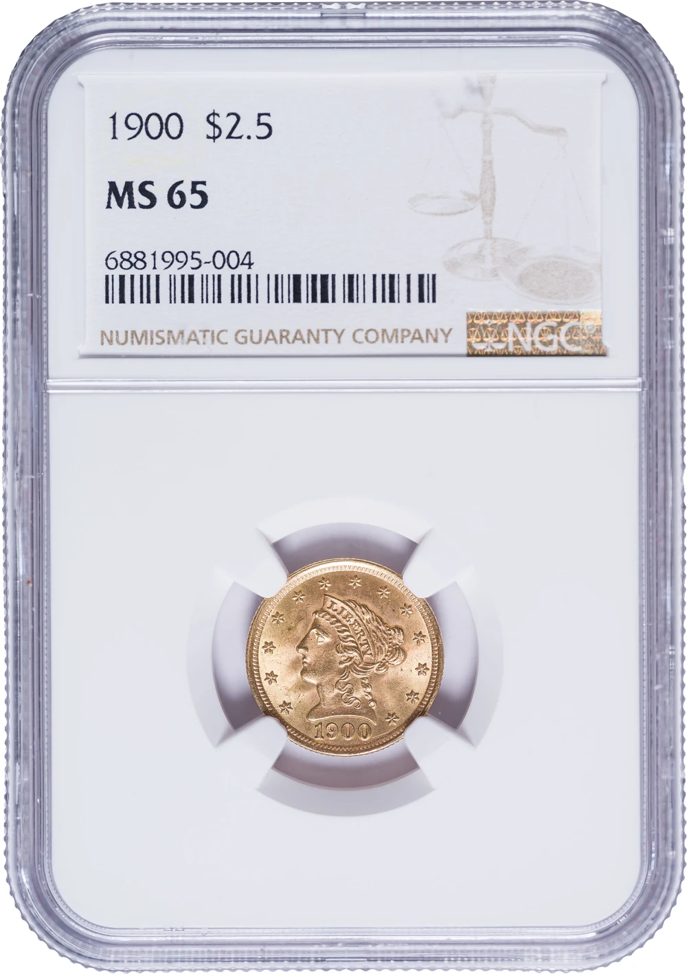 NGC MS-65 1900 Gold $2.50 Liberty