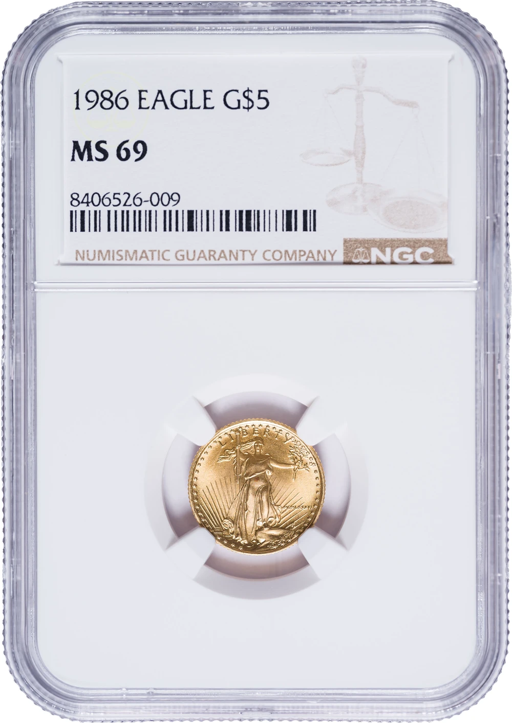 NGC MS-69 1986 1/10 Ounce Gold American Eagle