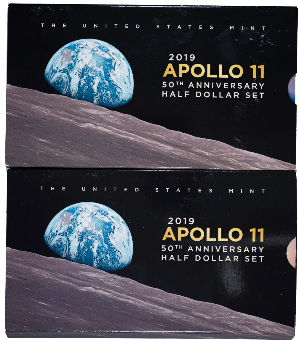 Pair Of 2019 Apollo 11 Half Dollar Sets