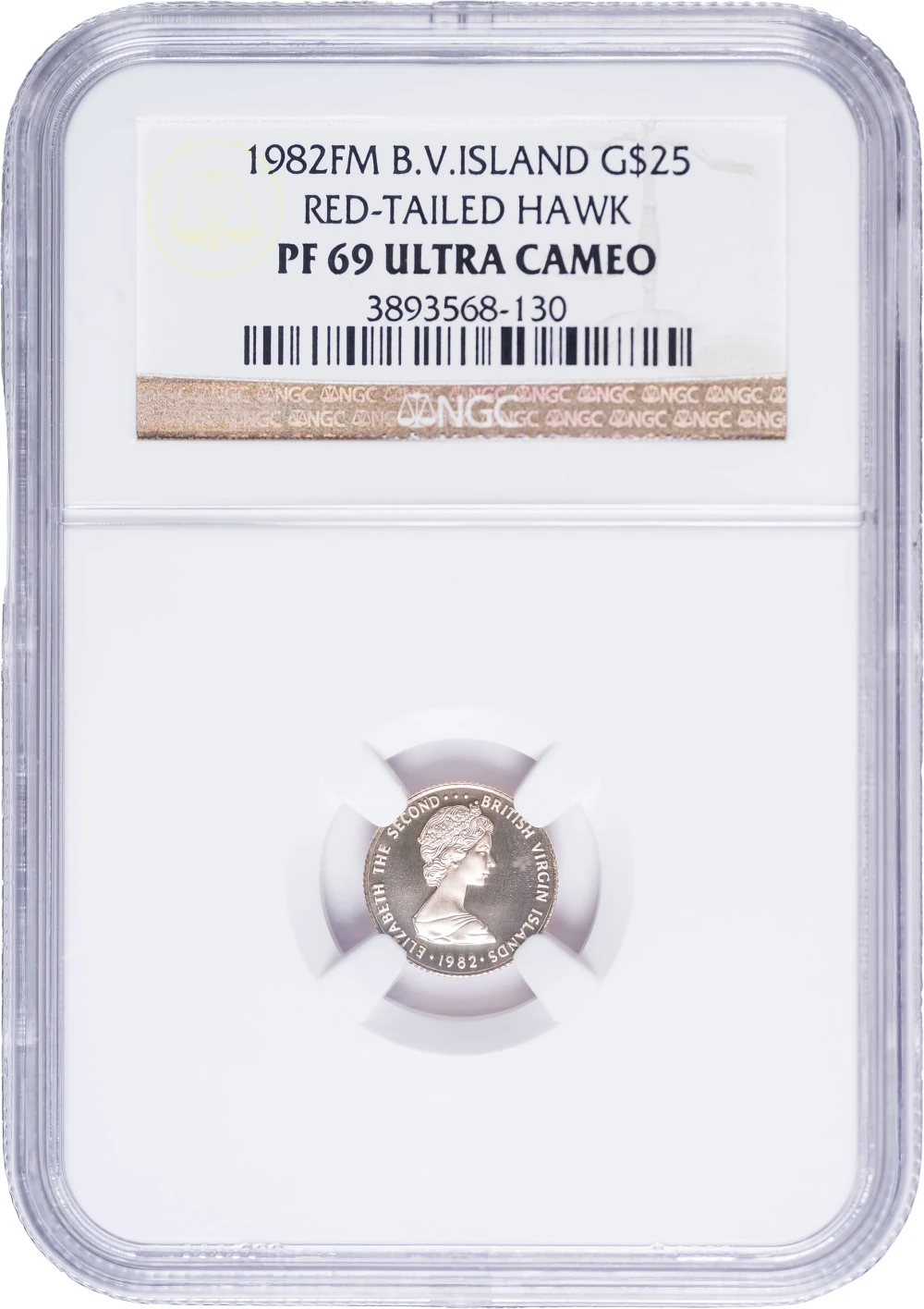 Virgin Islands. NGC Proof-69 Ultra Cameo Gold $25