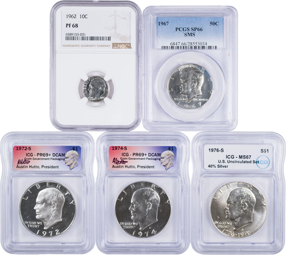 5 Piece Certified Silver Lot