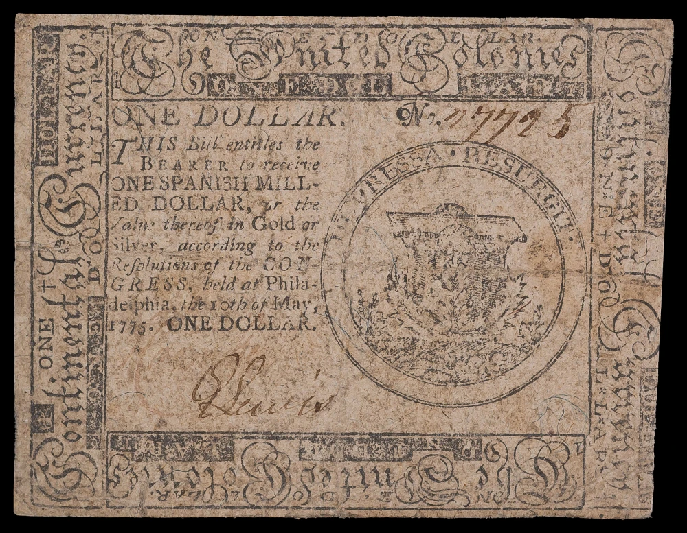 VF 1775 $1 Continental Currency