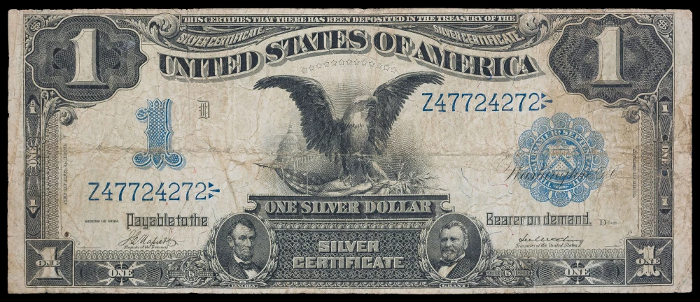 Fine to VF 1899 Black Eagle $1 Note
