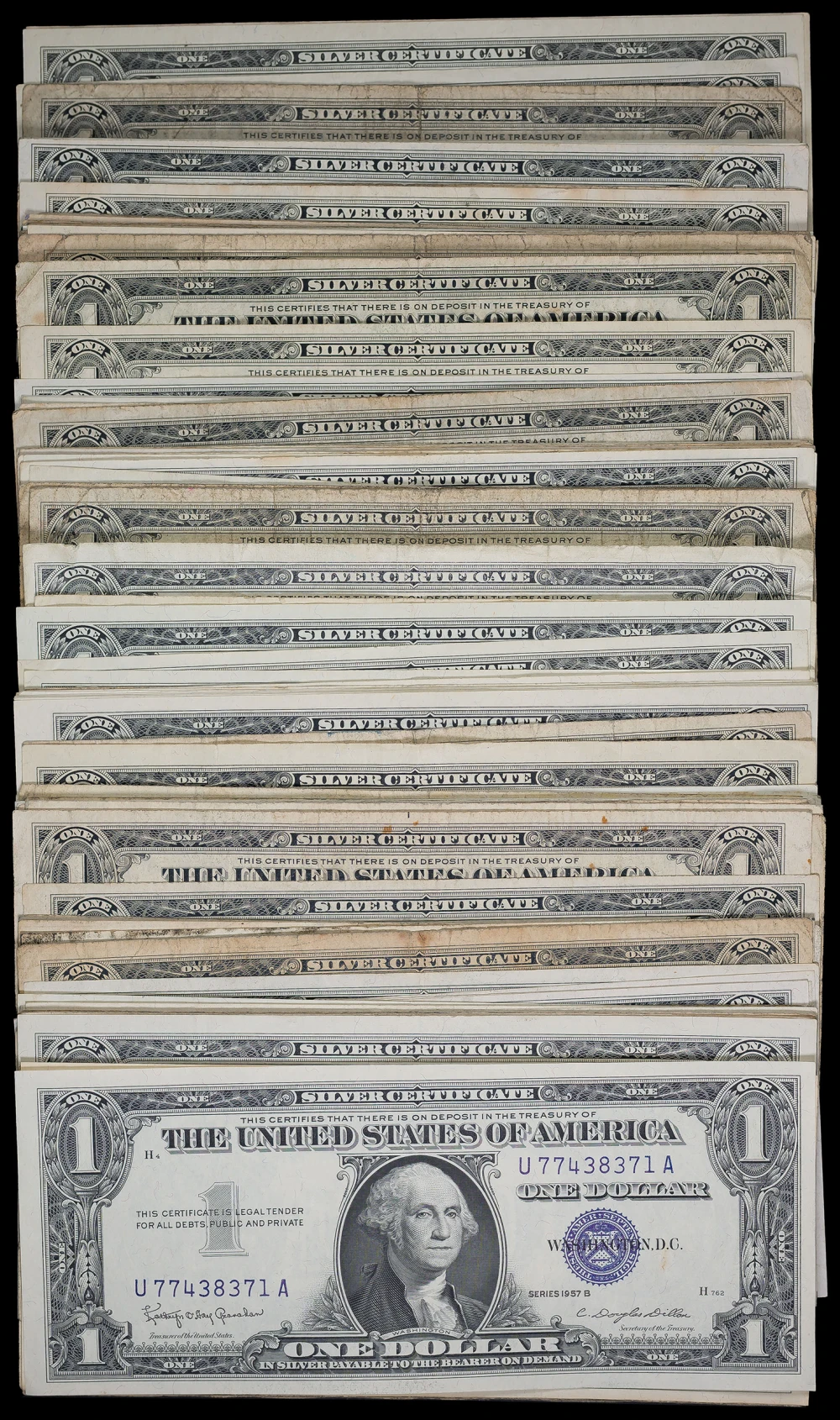 100 Pieces Mixed $1 Silver Certificates