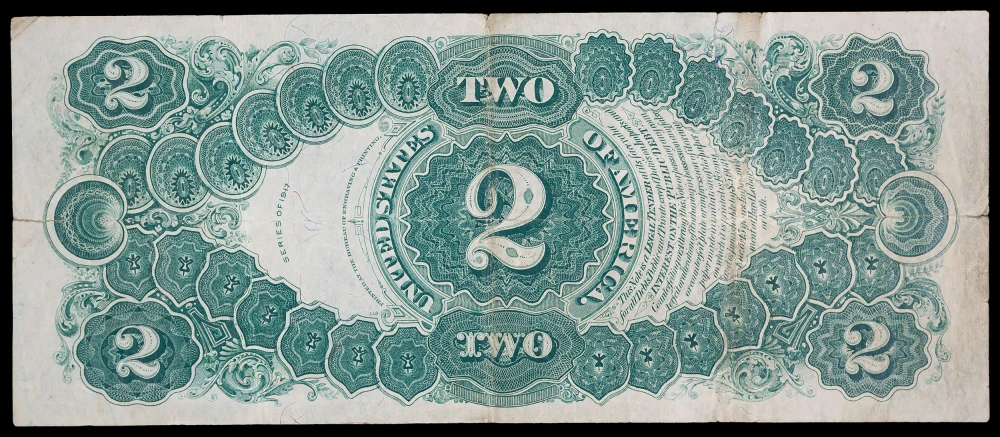 VF Details Series 1917 $2 Note