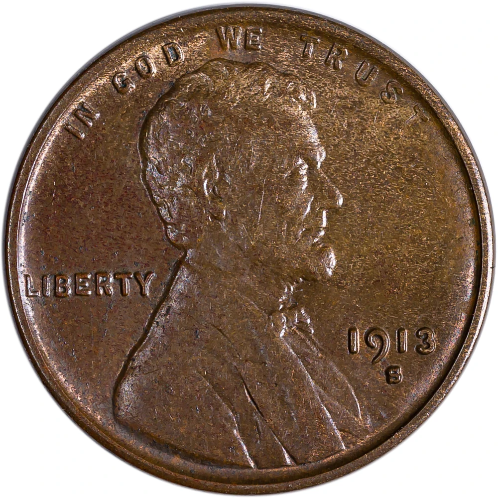 BU-60 BN 1913-S Lincoln Cent