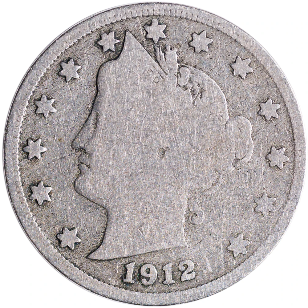 G+-4+ 1912-S Liberty Nickel